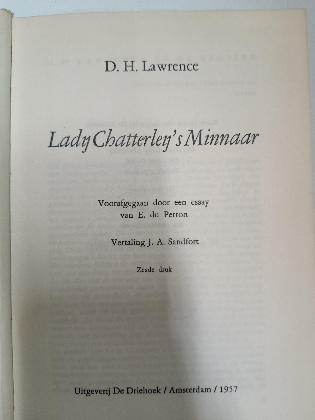 Lady Chatterley's Minnaar - D.H. Lawrence (1957), Boeken, Ophalen of Verzenden, Gelezen, D.H. Lawrence, Nederland