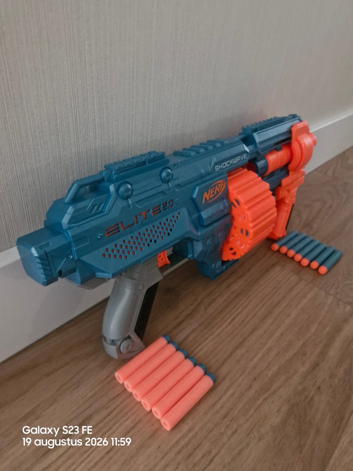 Nerf Elite2.0 Shockwave -  Blaster met 28 darts, Ophalen of Verzenden, Zo goed als nieuw