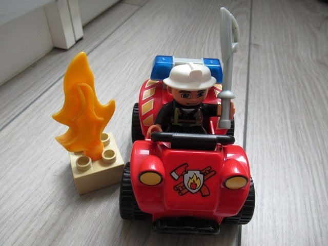 Lego duplo 5603 brandweer, Gebruikt, Ophalen of Verzenden, Compleet, Duplo