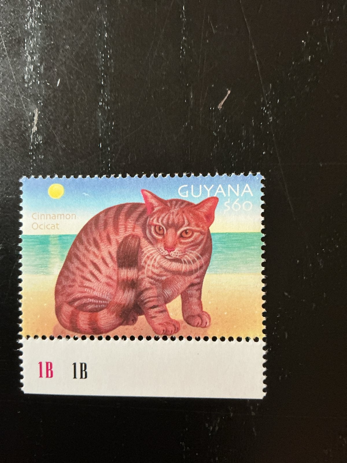 Postzegels Guyana Katten: Cinnamon Ocicat & White Manx, Verzenden, Postfris