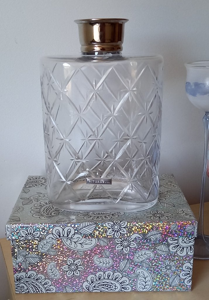 Rituals geurfles,Lege Rituals glazen Fles, Geurstokjes, Verzenden, Zo goed als nieuw, Glas