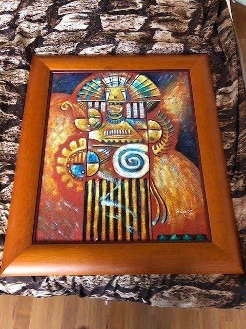 2x schilderij/wanddecoratie/kunst R Long, Antiek en Kunst, Ophalen