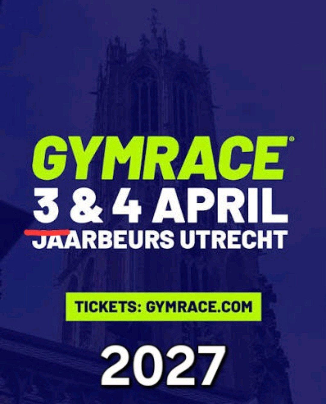 Gymrace ticket 3 april 2027 (men's solo), Eén persoon, April
