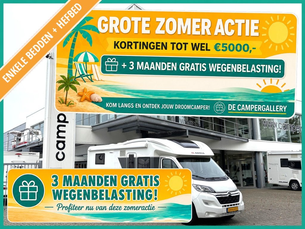 Adria Matrix 670 DL Plus ENKELE BEDDEN HEFBED FACE TO FACE, 7 tot 8 meter, Bedrijf, Adria, 7 tot 8 meter