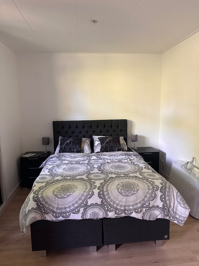 Boxspring 140x200 – Grijs met Opbergruimte, Huis en Inrichting, Slaapkamer | Boxsprings, Ophalen, Gebruikt, Tweepersoons, 140 cm
