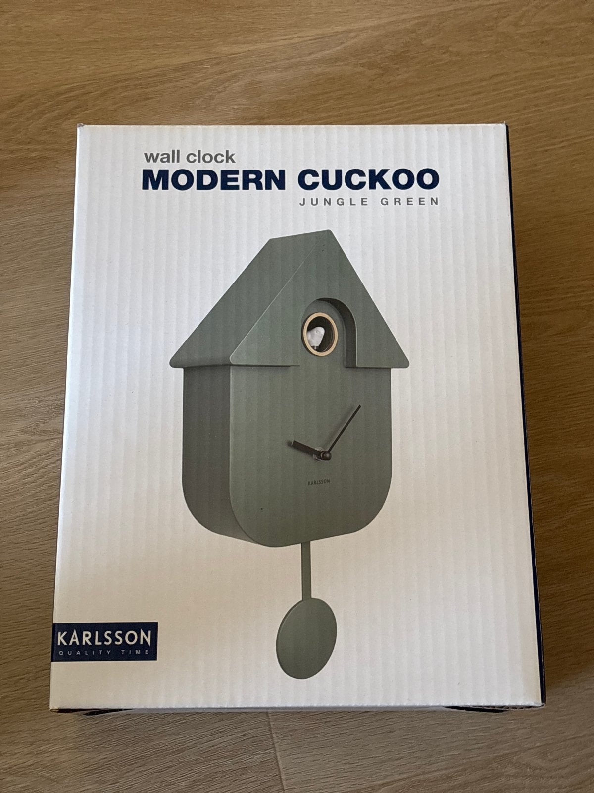 Karlsson Modern Cuckoo Wandklok - Jungle Green, Ophalen, Wandklok, Met slinger, Analoog