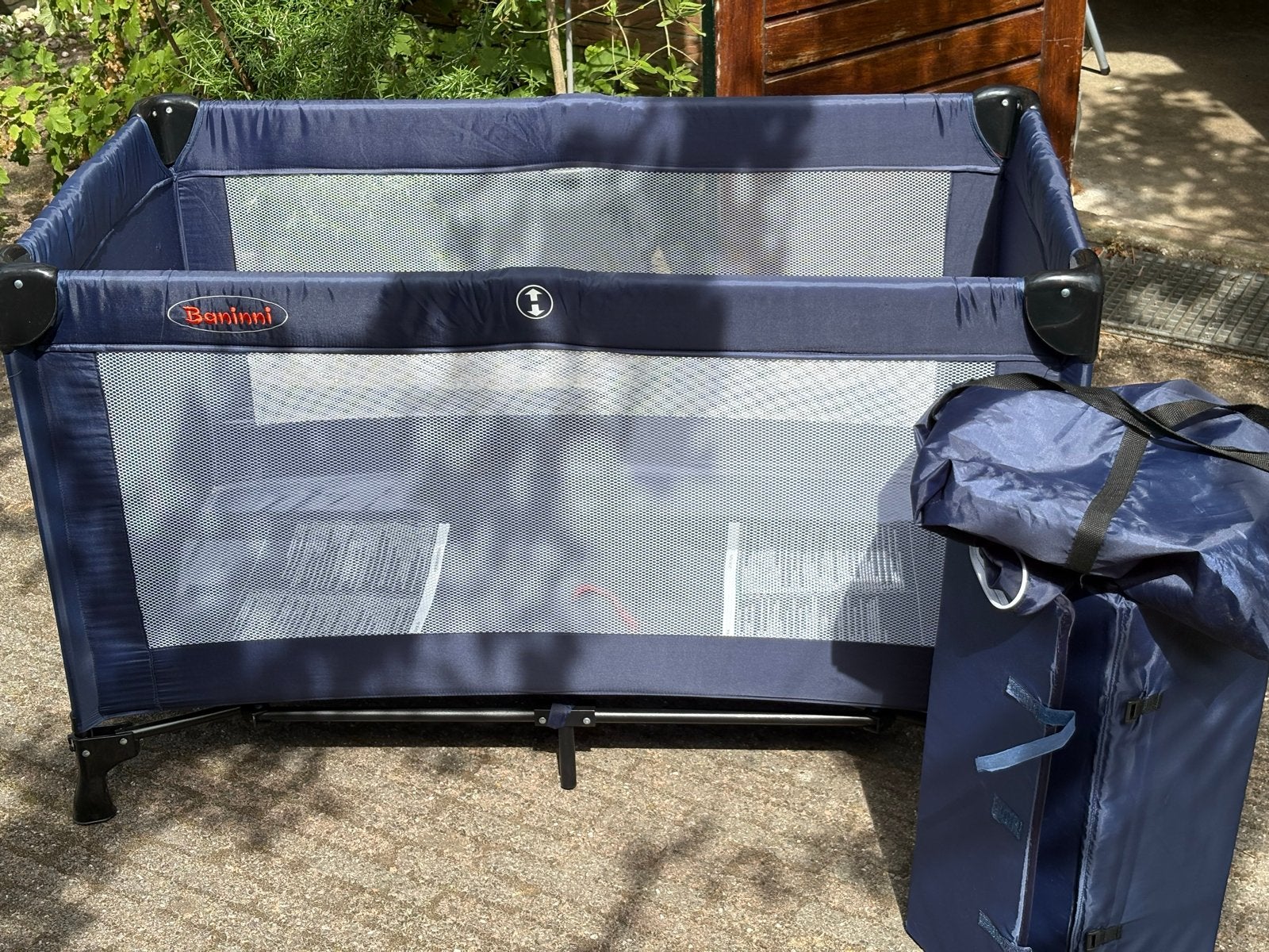 Baninni Reiswieg/Campingbedje - Blauw, Kinderen en Baby's, Ophalen, Zo goed als nieuw, Reisbedje