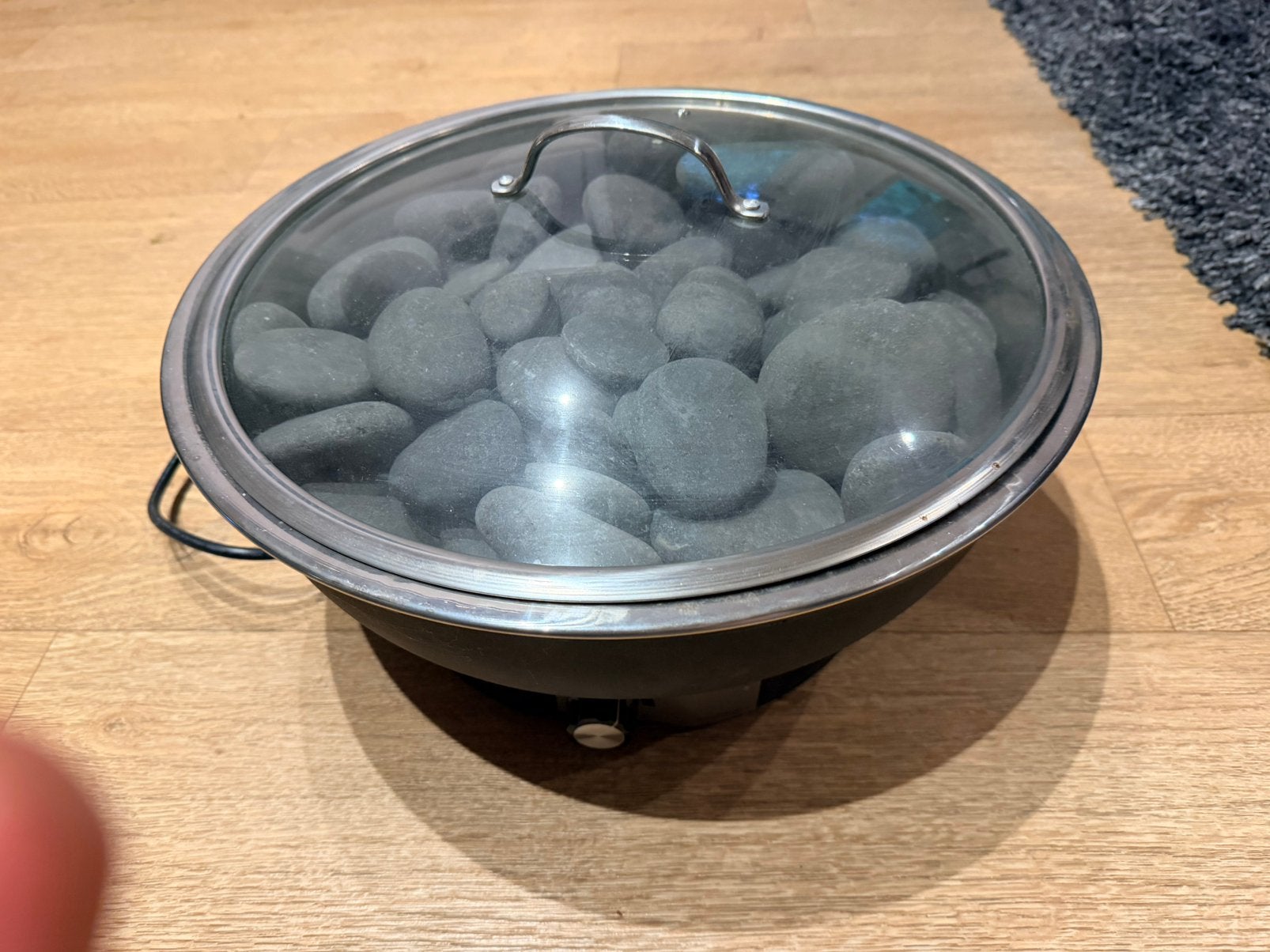 hotstone pan met stenen, Sport en Fitness, Massageproducten, Ophalen of Verzenden, Gebruikt, Hotstone