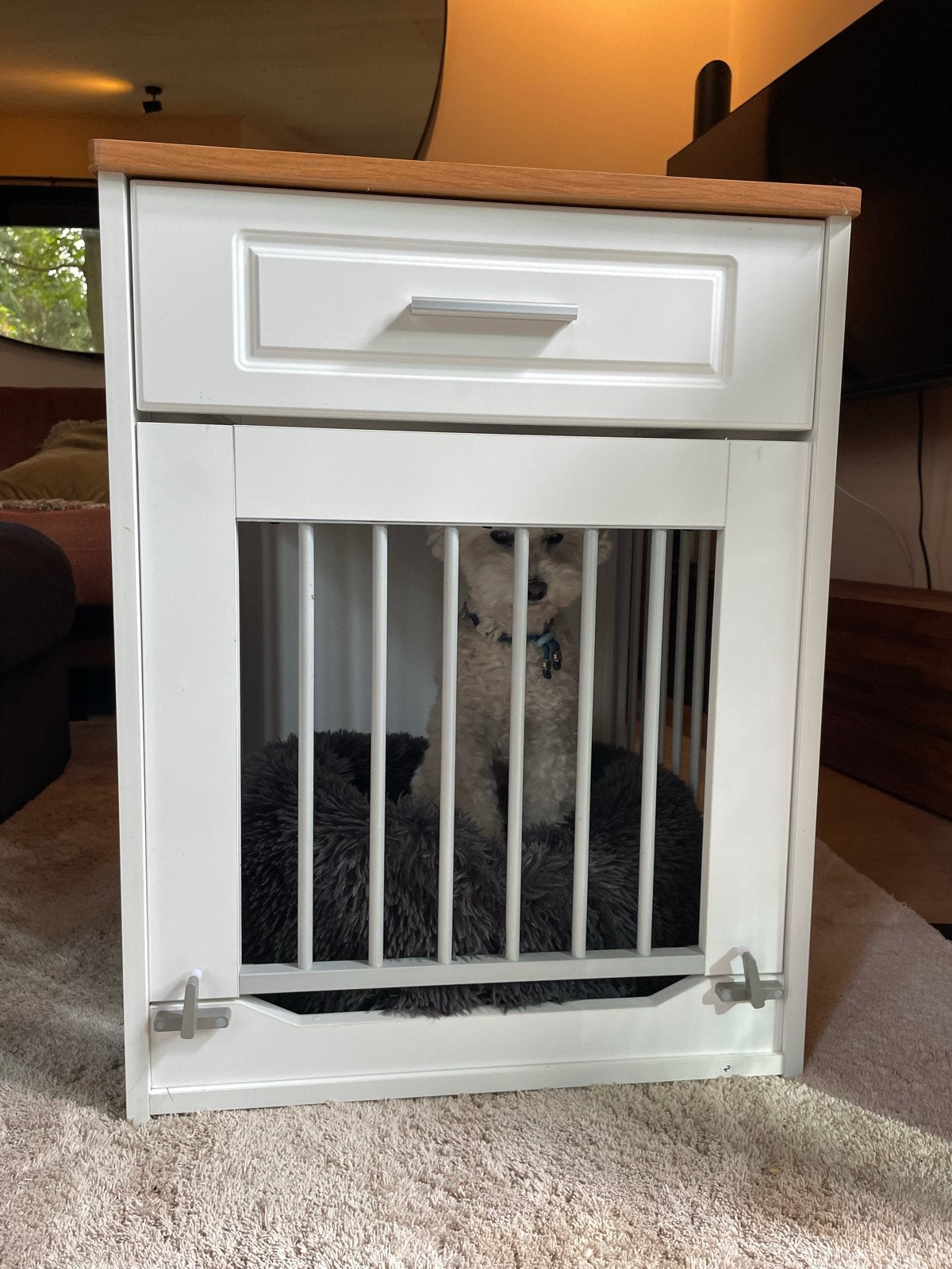 Meubel bench - landelijke stijl voor kleine hond, Dieren en Toebehoren, Ophalen of Verzenden, Zo goed als nieuw