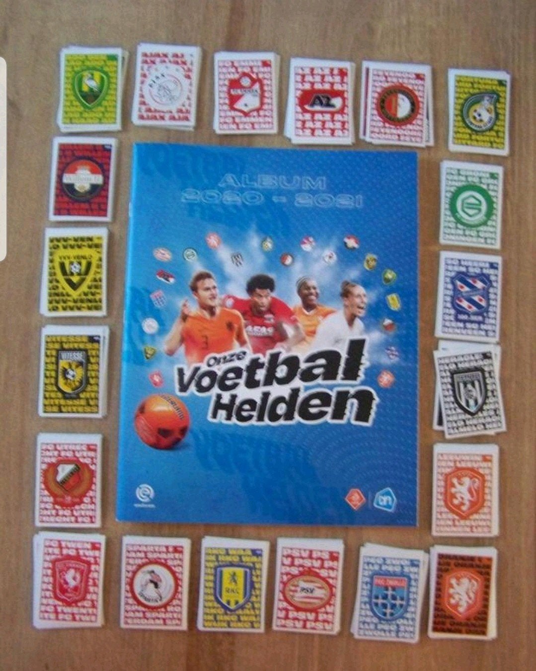 Complete set stickers en leeg album AH Eredivisie 2020-2021, Ophalen, Nieuw
