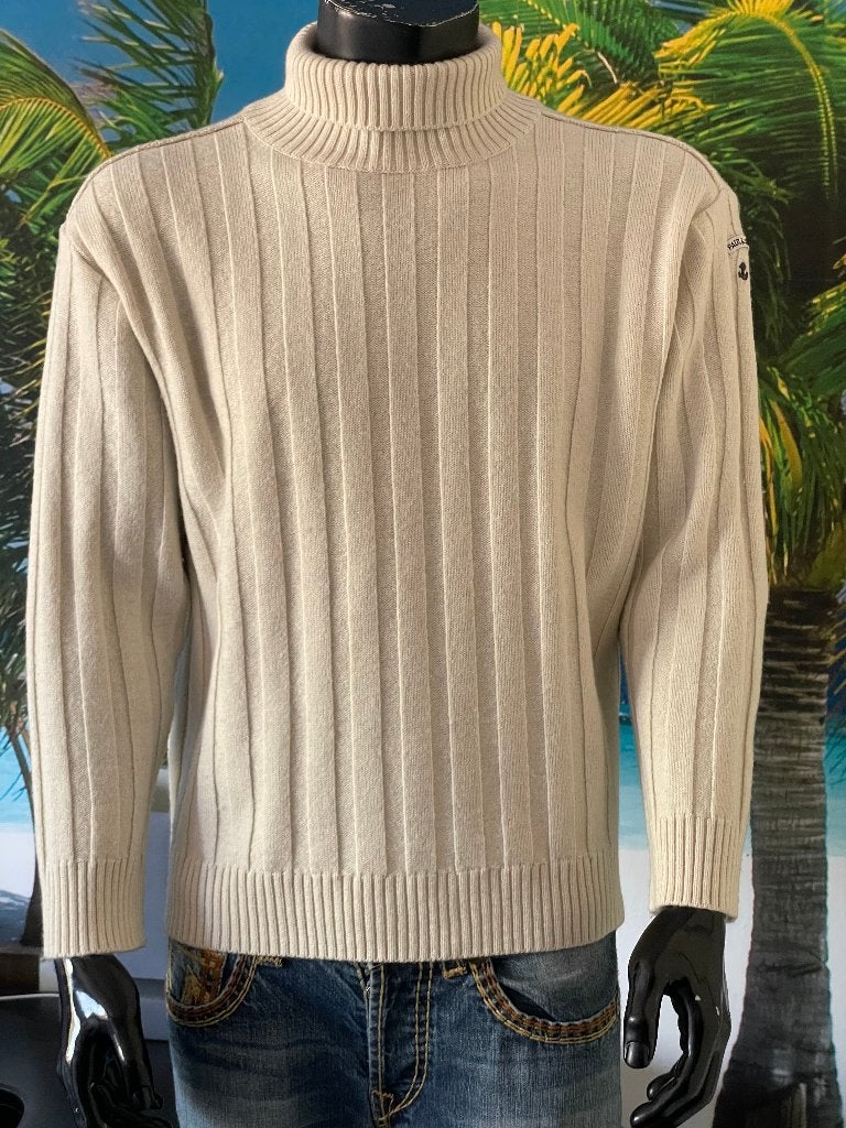 *PAUL & SHARK* ZGAN Mooie CREME Heren Structuur COLTRUI., Verzenden, Beige, Overige maten, Zo goed als nieuw