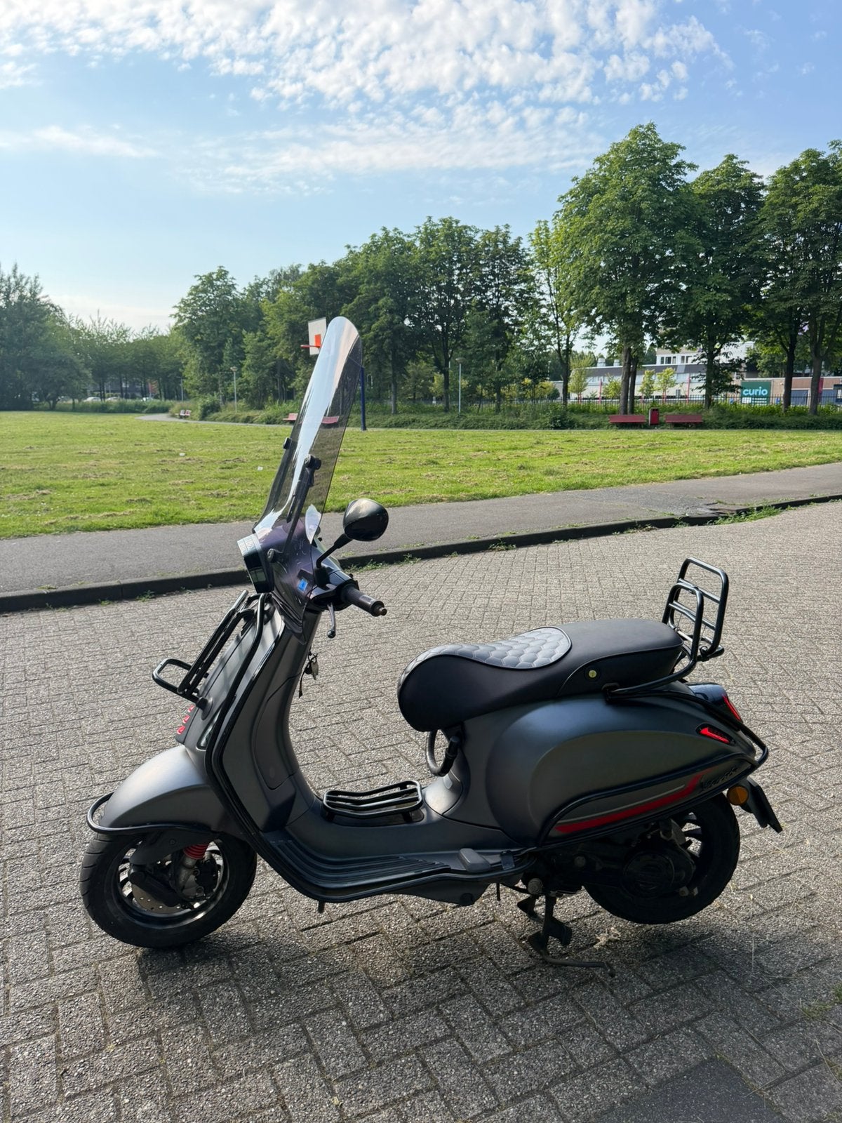 Vespa Sprint S 50cc Snorscooter |2021| Mat Grijs | 11.659 km, Ophalen, Zo goed als nieuw, Benzine