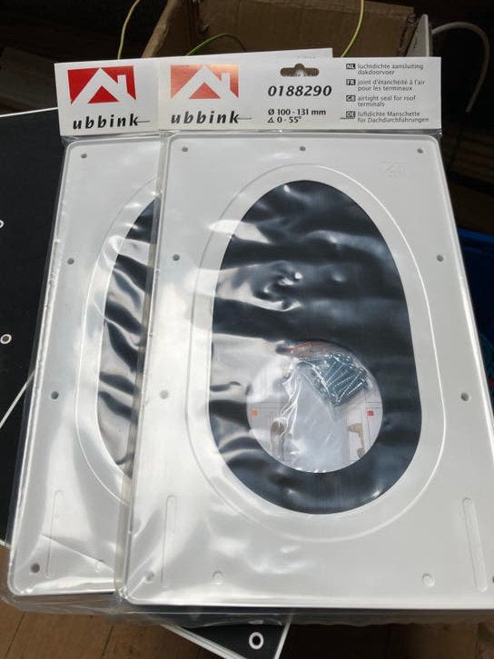 Ubbink luchtdichte aansluiting dakdoorvoer, Ophalen of Verzenden, Nieuw, Ventilator en Afzuiger