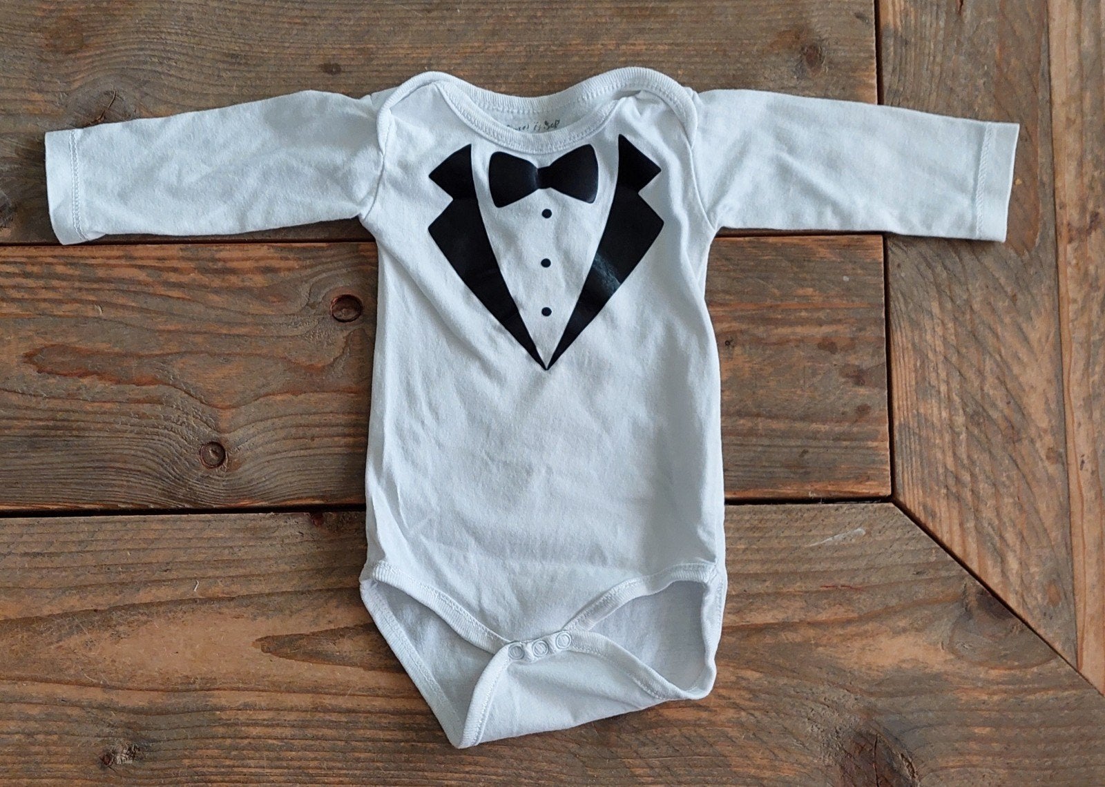 Schattige baby romper met smoking print, maat 50/56, Ophalen of Verzenden, Zo goed als nieuw, Jongetje