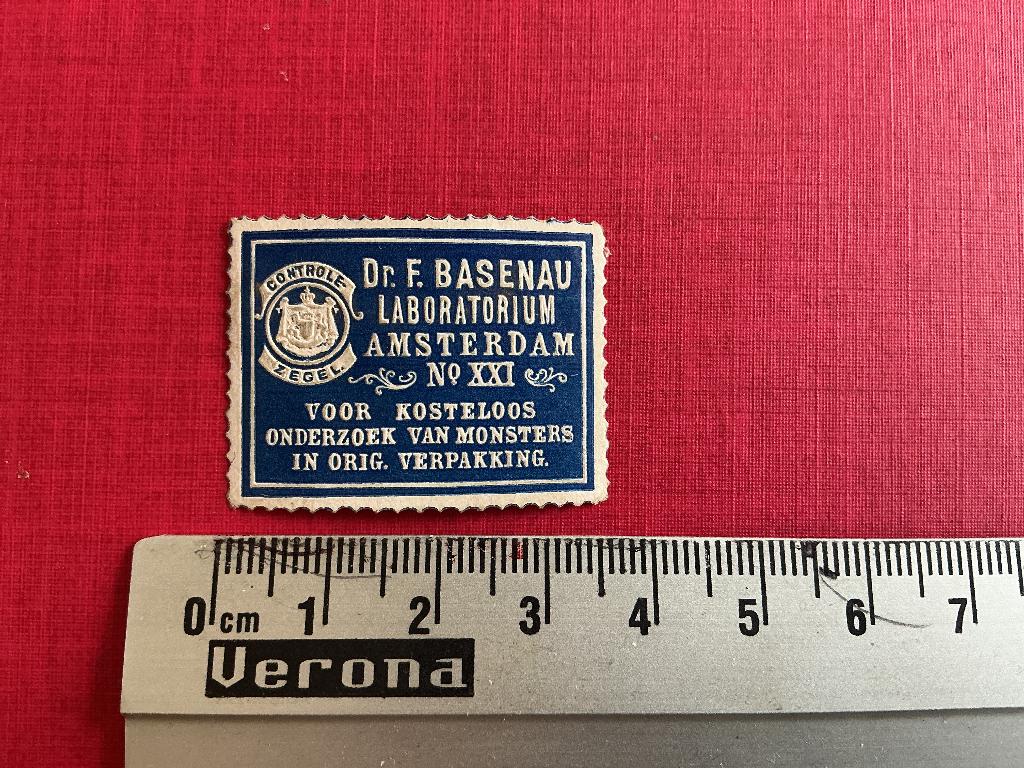 Sluitzegel laboratorium Basenau, Postzegels en Munten, Postzegels | Nederland, Verzenden, T/m 1940, Postfris