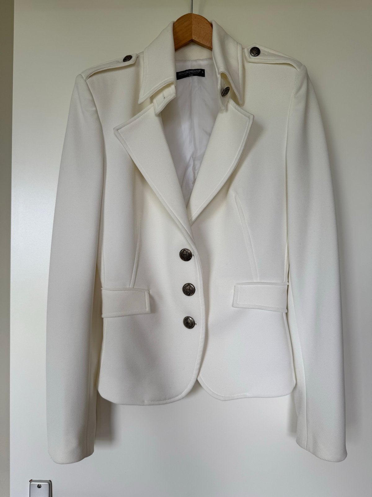 Rinascimento gebroken wit jasje/blazer, maat L, Ophalen of Verzenden, Zo goed als nieuw, Maat 42/44 (L), Wit