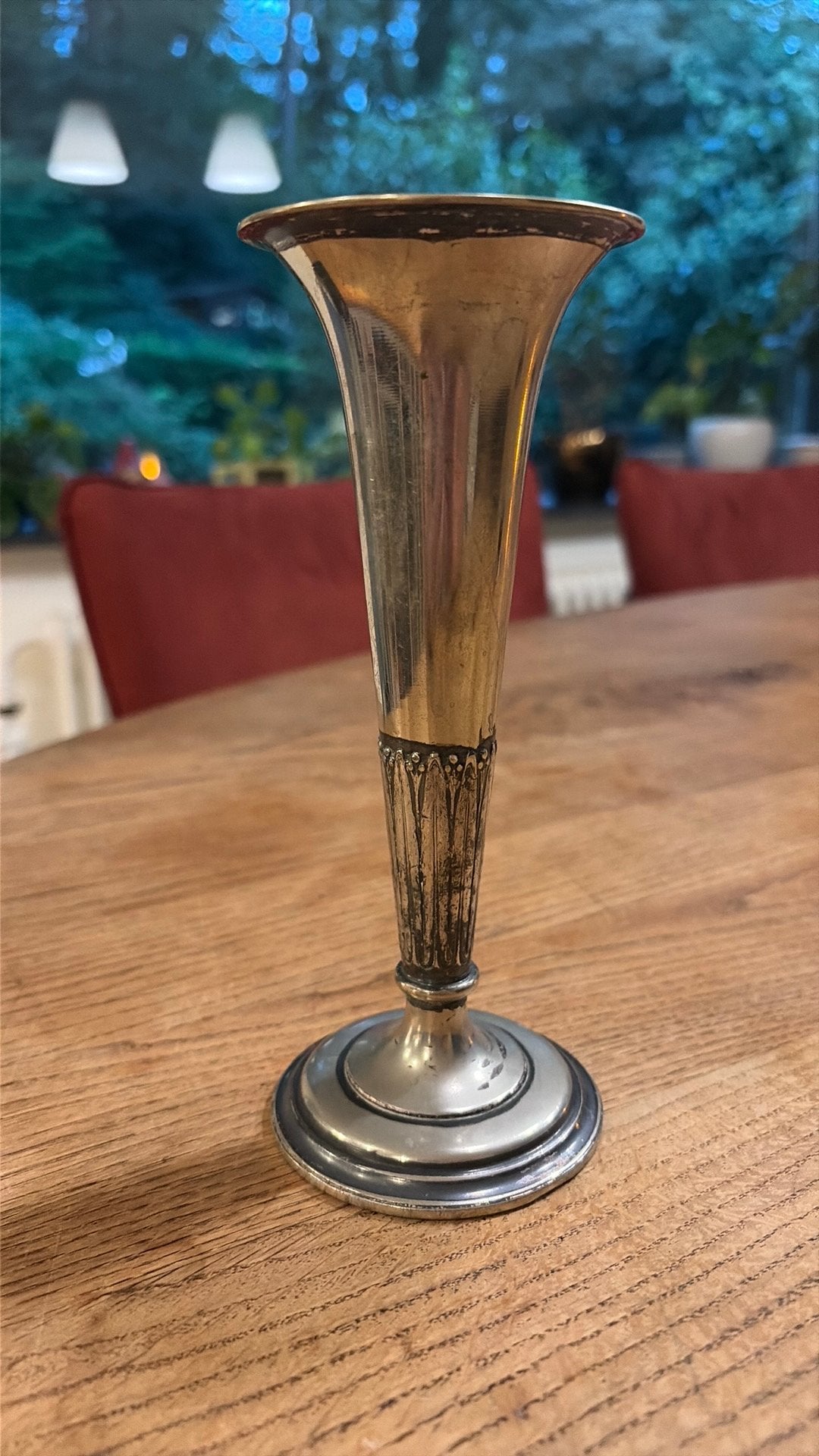 Antieke Verzilverde Art Deco Trompetvaas Elkington & Co 1923, Antiek en Kunst, Verzenden