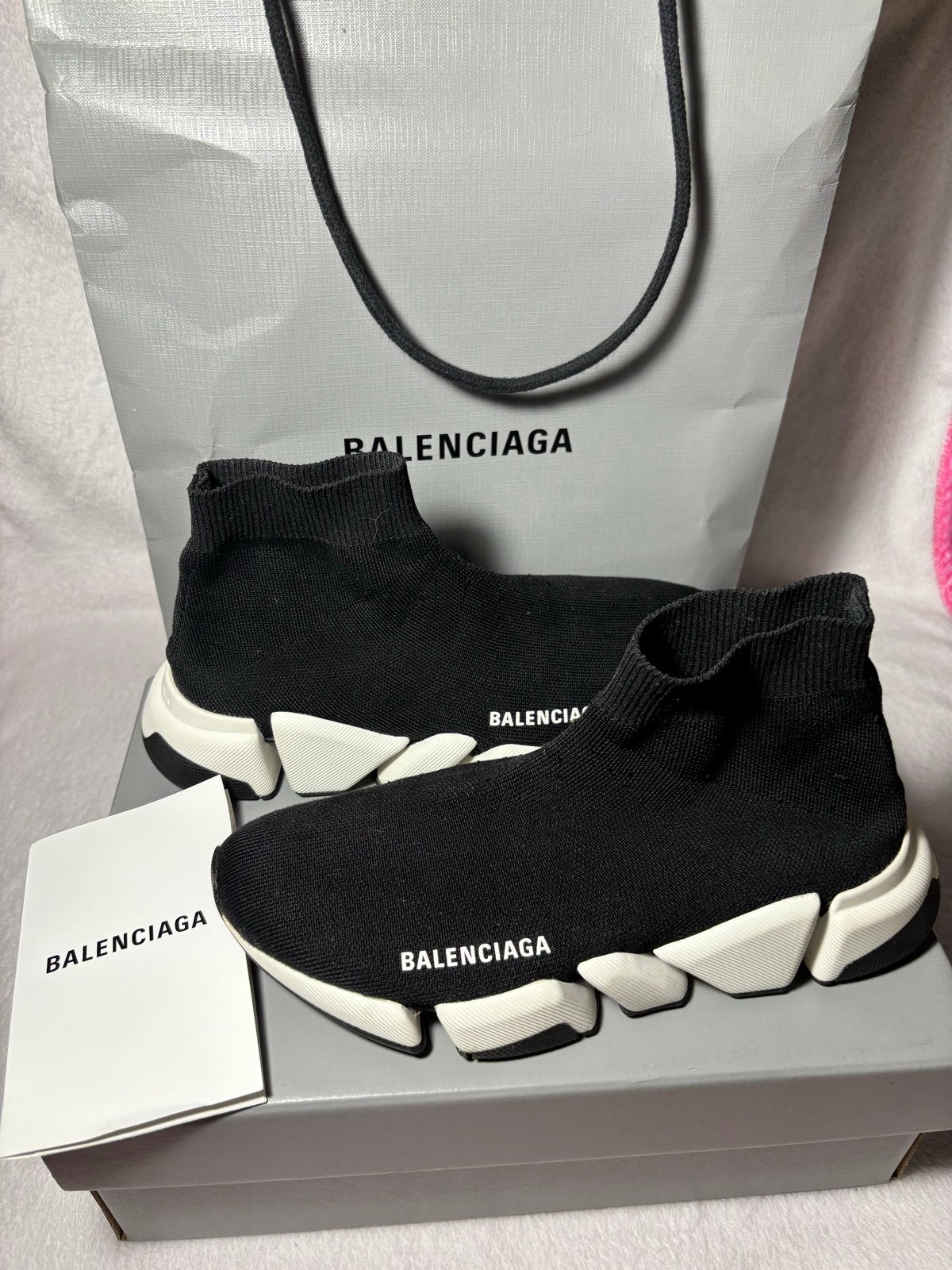 Balenciaga Speed Trainer - Maat 37 - Met doos en bon, Ophalen of Verzenden, Zo goed als nieuw, Zwart, Sneakers of Gympen