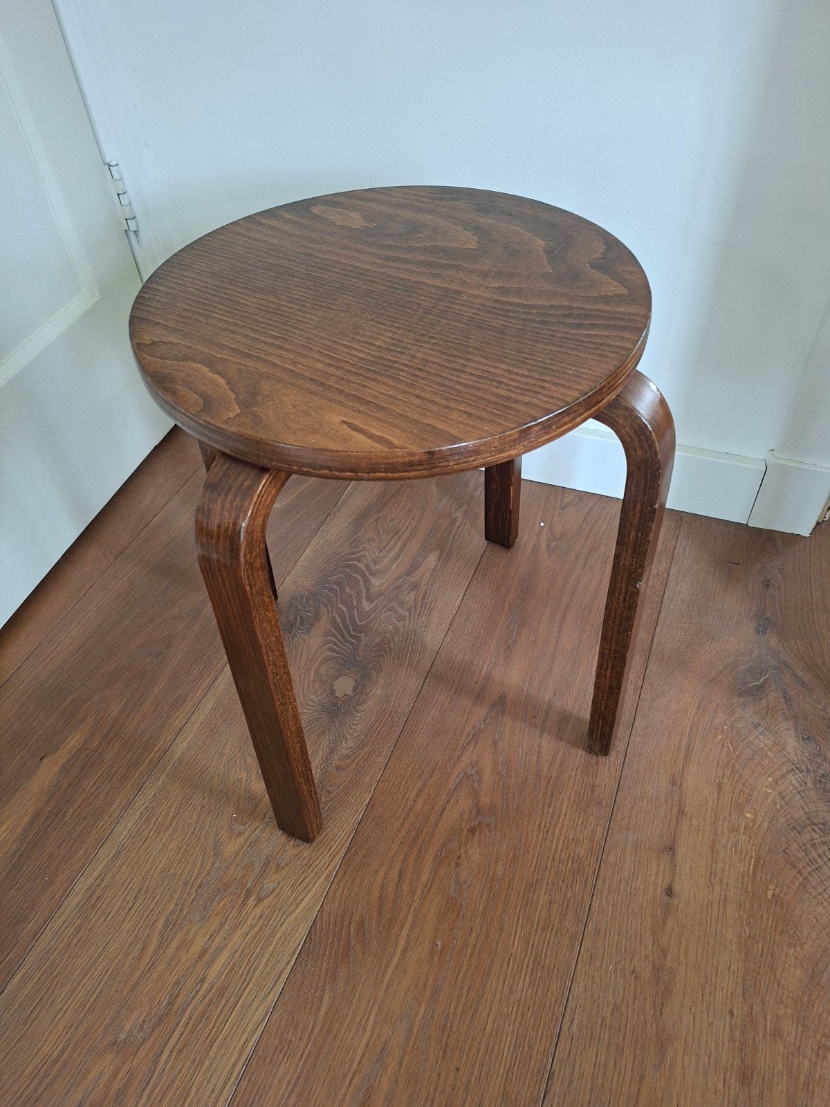 Vintage Alvar Aalto kruk in wenge, Ophalen of Verzenden, Hout