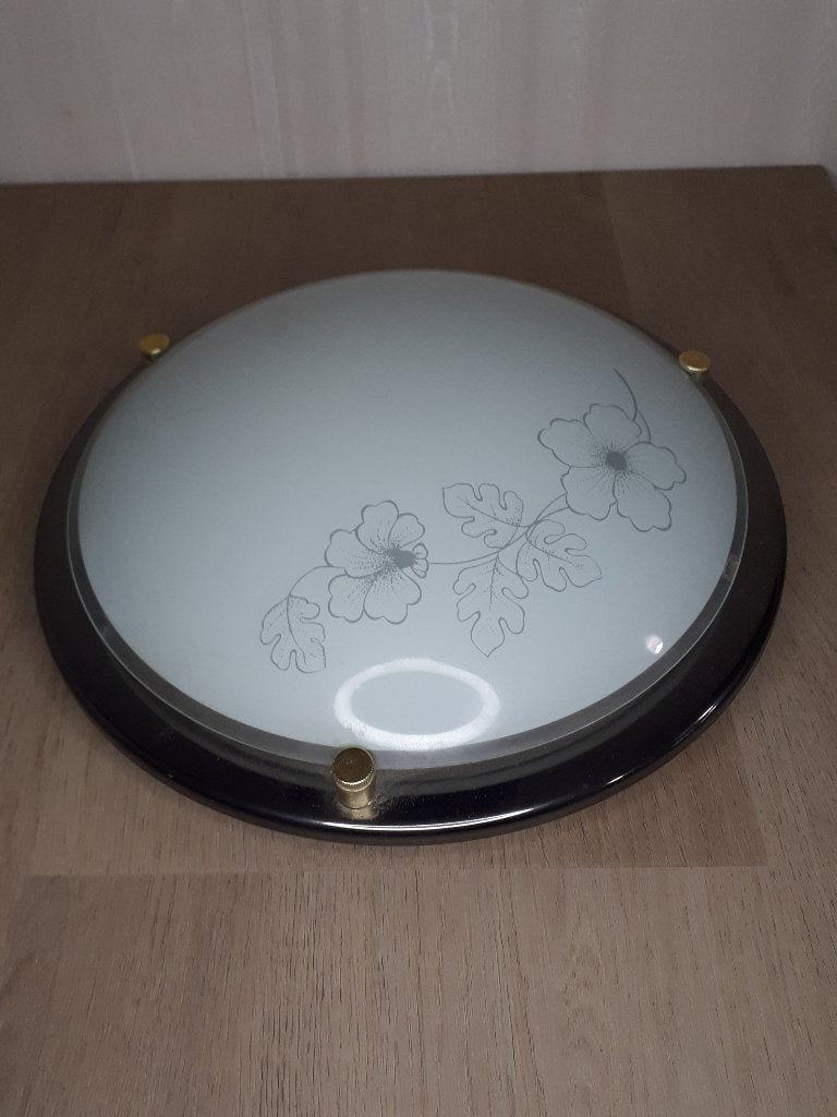 Plafonniere met bloemmotief, Overige stijlen, 18 cm, Zo goed als nieuw, Wit