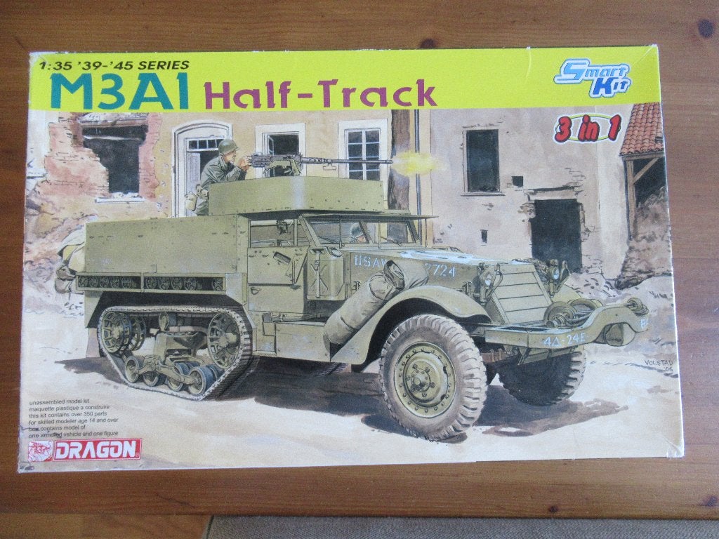 M3A1 Half-Track (Dragon 1/35) 3in1, Hobby en Vrije tijd, Modelbouw | Auto's en Voertuigen, Overige merken, 1:32 tot 1:50, Overige typen