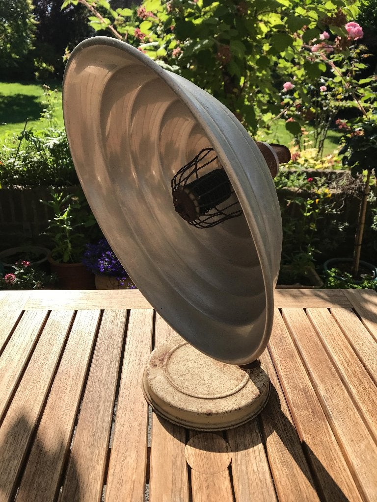 verstelbare industriele vintage warmte lamp terrasverwarmer, Ophalen of Verzenden, Gebruikt, Elektrisch, Draaibaar