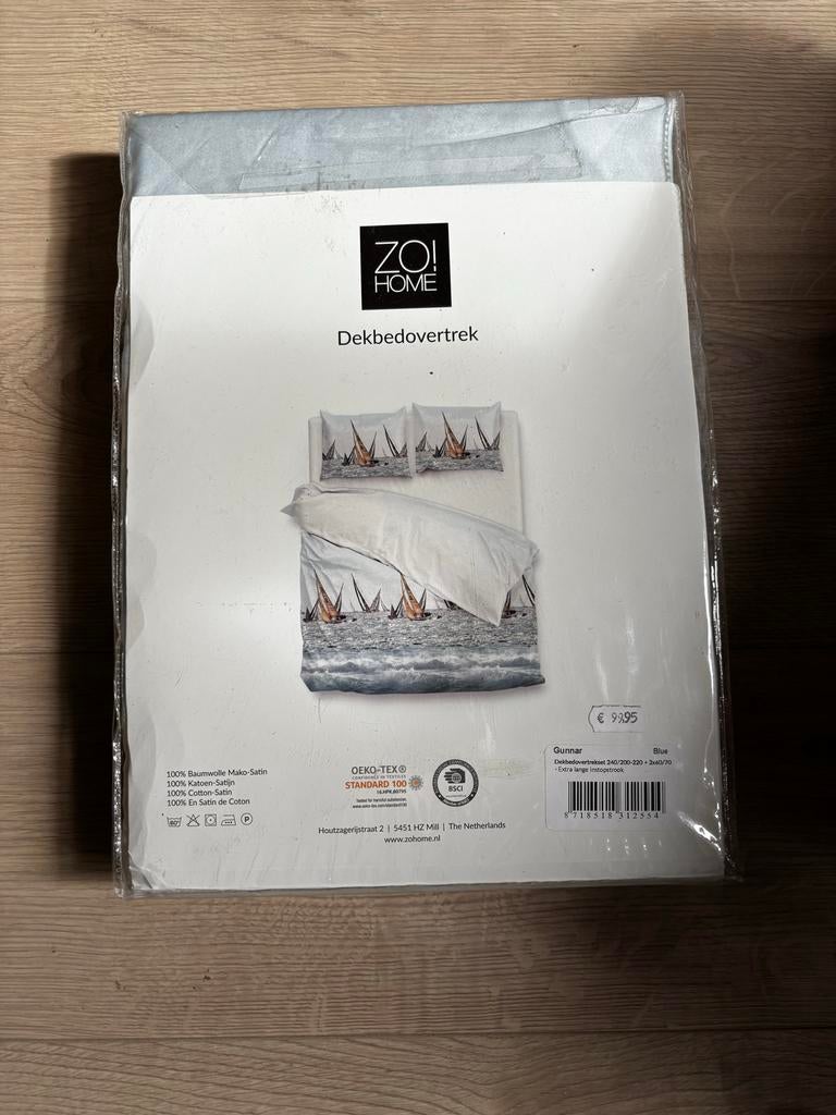 Dekbedovertrek Gunnar met zeilboten, 240x200/220, Blauw, Dekbedovertrek, Ophalen of Verzenden, Nieuw