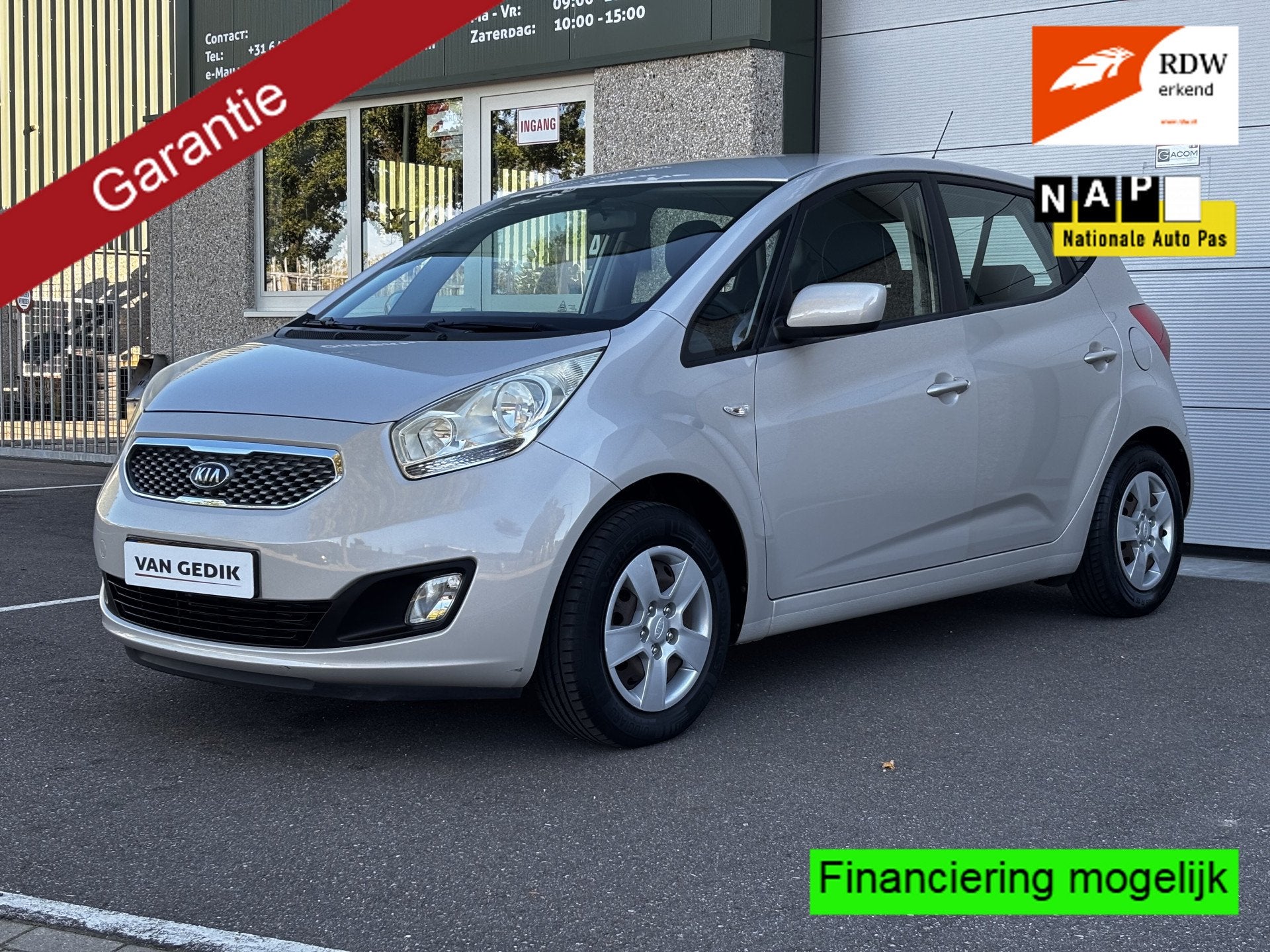 Kia Venga 1.4 CVVT Seven Navi Camera Cruise Airco Trekhaak N, Voorwielaandrijving, Stof, Gebruikt, 4 cilinders