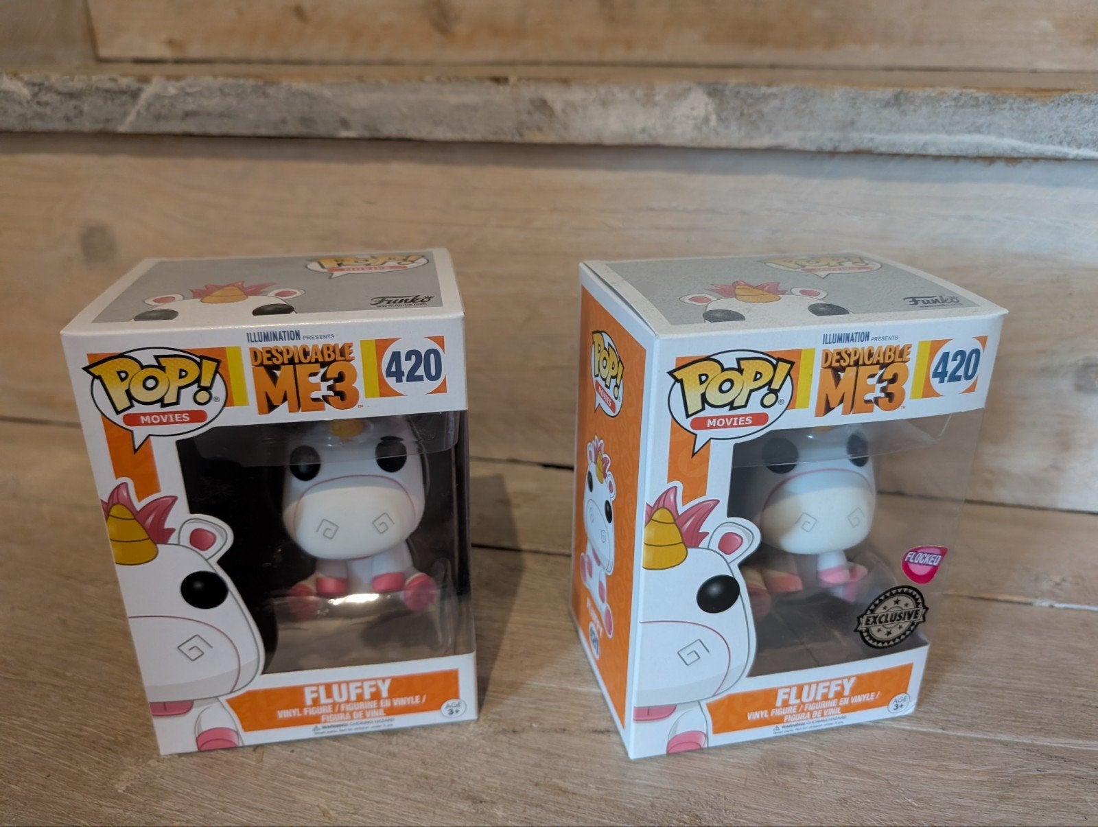 Funko Pop! Fluffy Despicable Me 3 -Set van 2 (incl. Flocked), Ophalen of Verzenden, Zo goed als nieuw