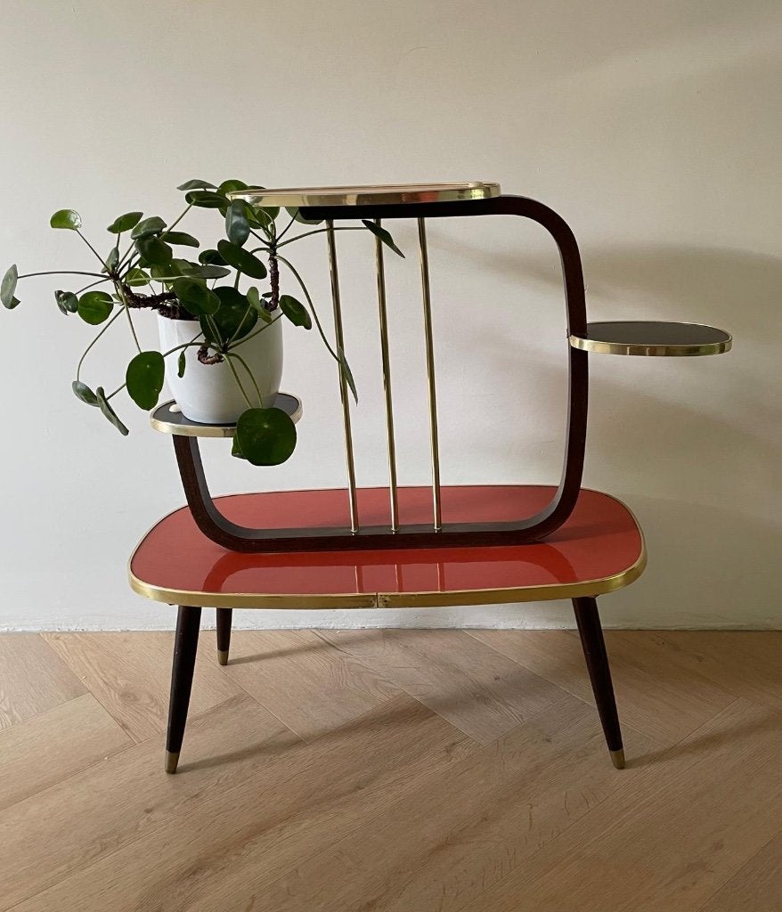 Vintage plantentafel / bijzettafel jaren 50/60 – Mid-Century, Ophalen, Huis en Inrichting
