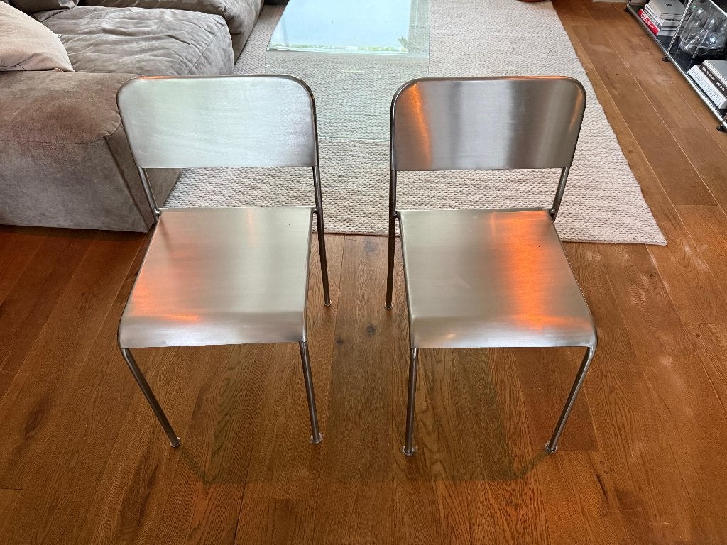 2x RVS stoelen ZARA Home, Ophalen, Twee, Overige kleuren, Zo goed als nieuw