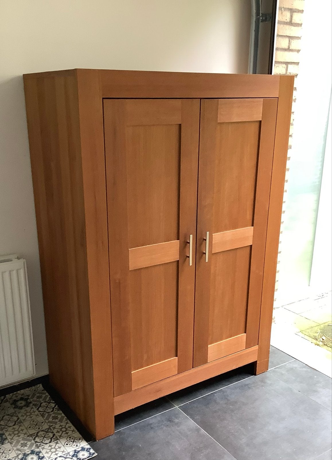 Massief Teakhouten Computerkast - Zwaar en Robuust, Ophalen, Gebruikt, 70 tot 120 cm, 40 tot 80 cm