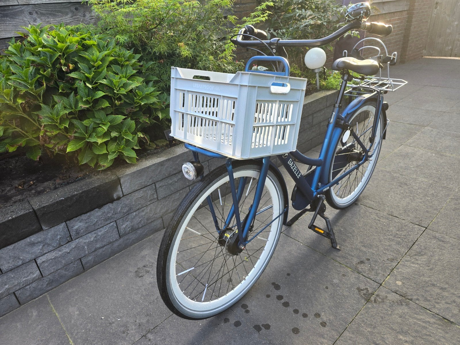 Gazelle Puur Nl 49 cm 28 inch 7 versnellingen, Ophalen, Terugtraprem, Gebruikt, (Extra) lage instap