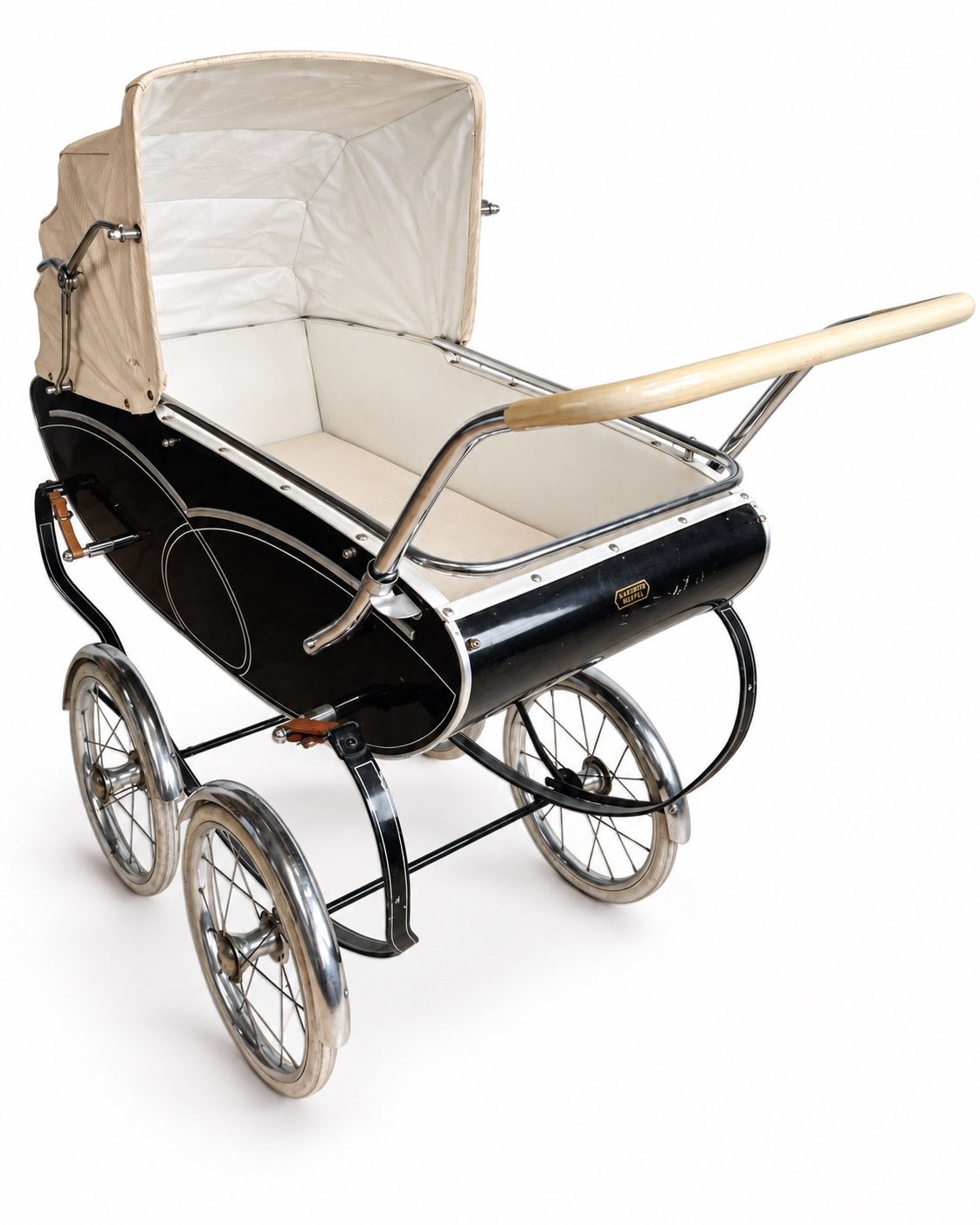Vintage Van Werven Meppel kinderwagen met accessoires, Gebruikt, Met reiswieg, Ophalen, Kinderwagen