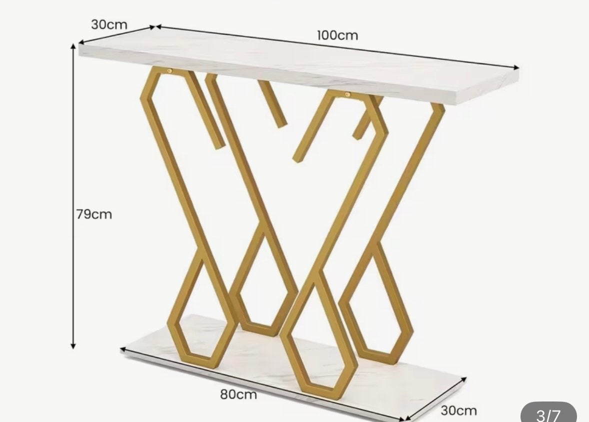 Set meubel wit goud salontafel, Huis en Inrichting, Kasten | Vitrinekasten, Ophalen, 50 tot 100 cm, Zo goed als nieuw, Minder dan 100 cm