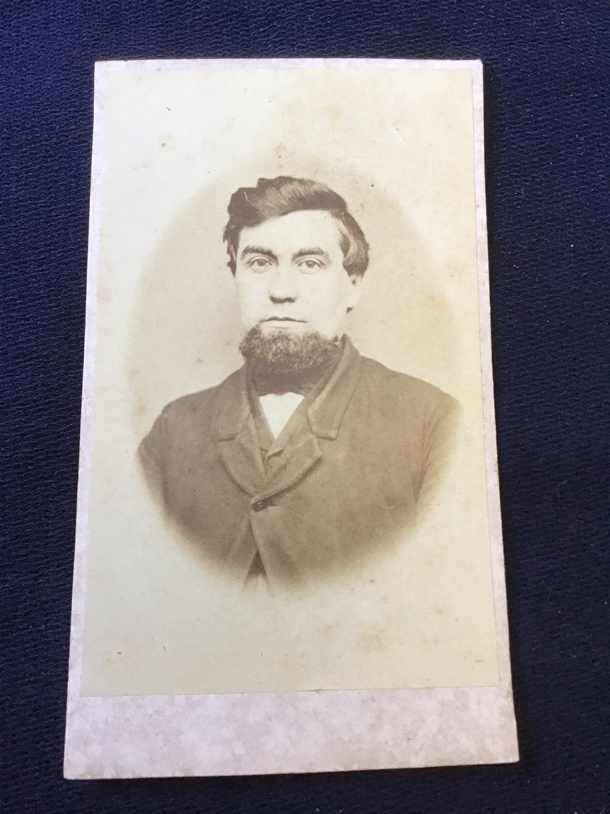 CDV, Man, BRAINICH, (RONDREIZEND), zeer oud, dun karton, Ophalen of Verzenden, Voor 1940, Gebruikt, Foto