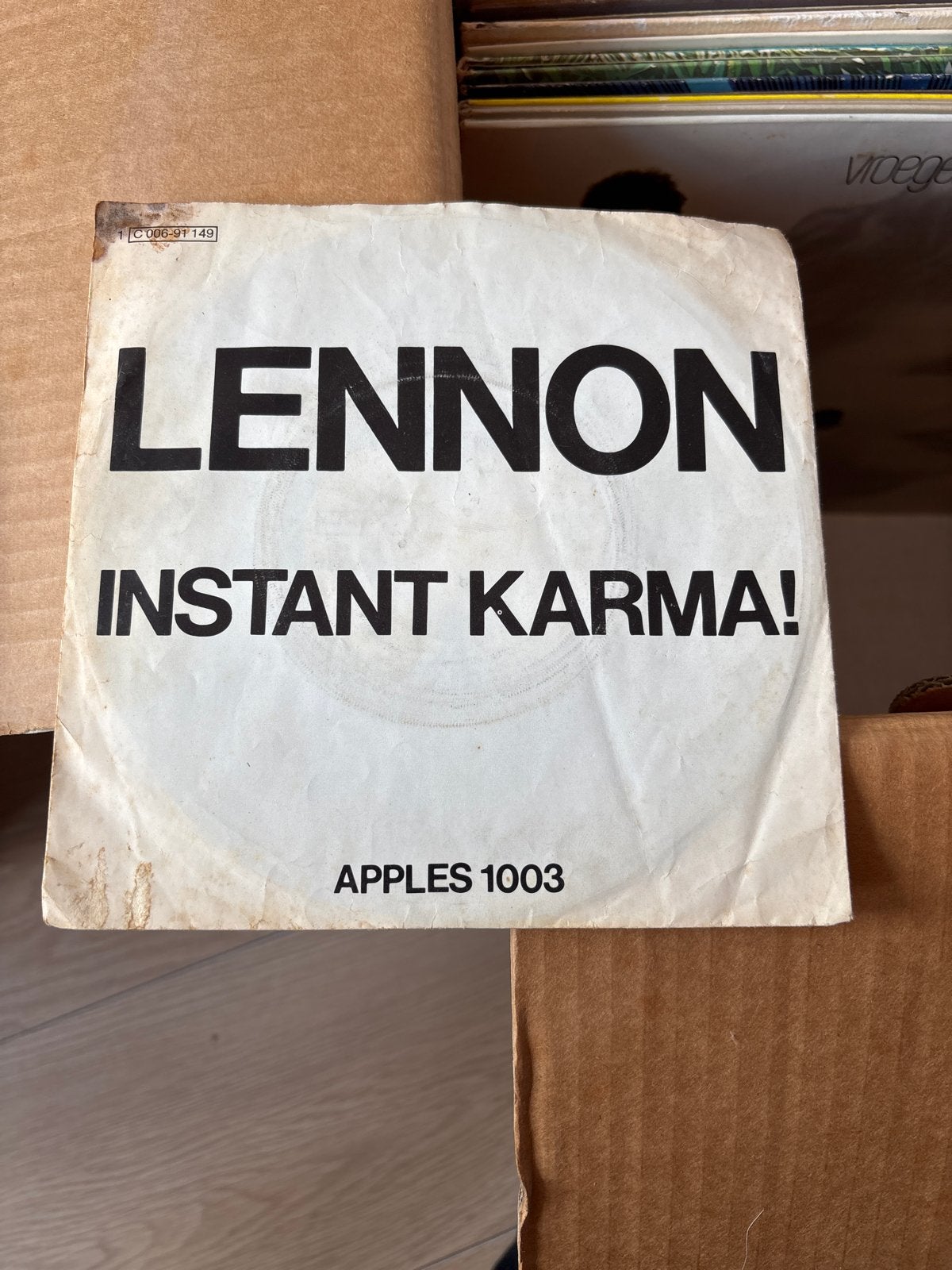 John Lennon - Instant Karma! (We All Shine On) 7 inch single, Gebruikt, Originele persing, 7 inch, Ophalen of Verzenden