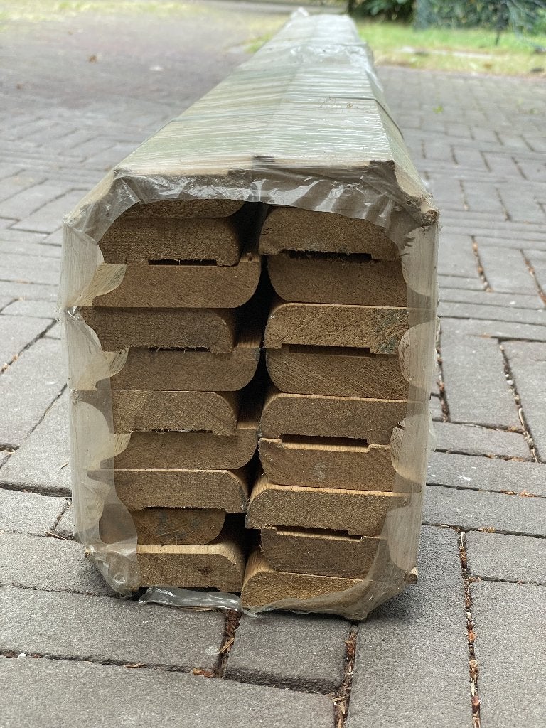 Partij Massief Eiken Plinten Rustiek (42 meter) – 20x55mm, Ophalen, Eiken, Zo goed als nieuw, 200 tot 250 cm