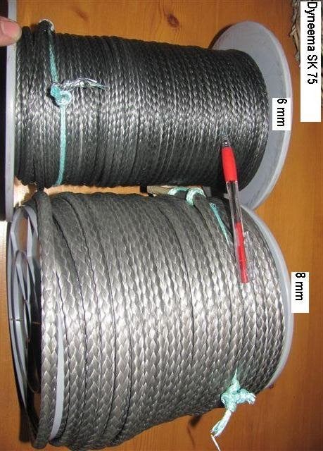 HMPE (Dyneema vervanger/huismerk) liertouw d= 6 mm 3,2 ton, Info@alletouw.nl, Nieuw, Ophalen of Verzenden, Trekwei 13