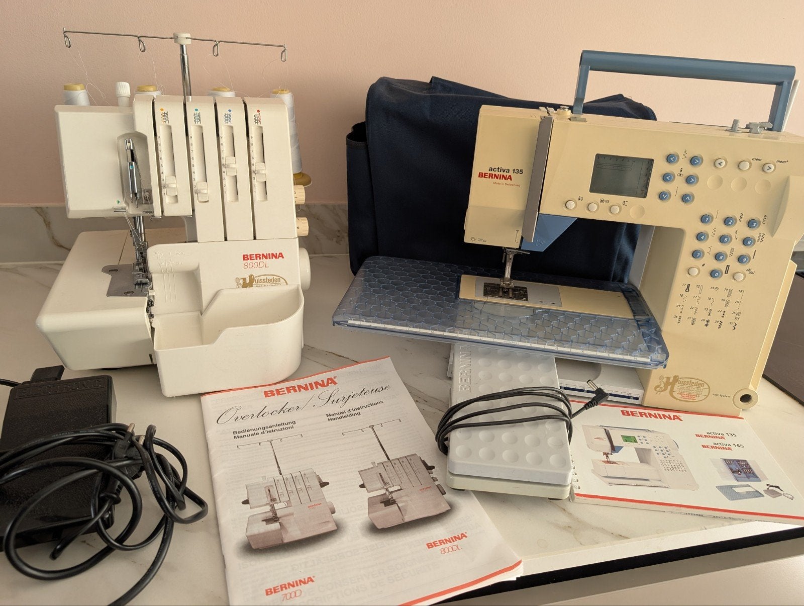 Bernina activa 135 naaimachine, Ophalen