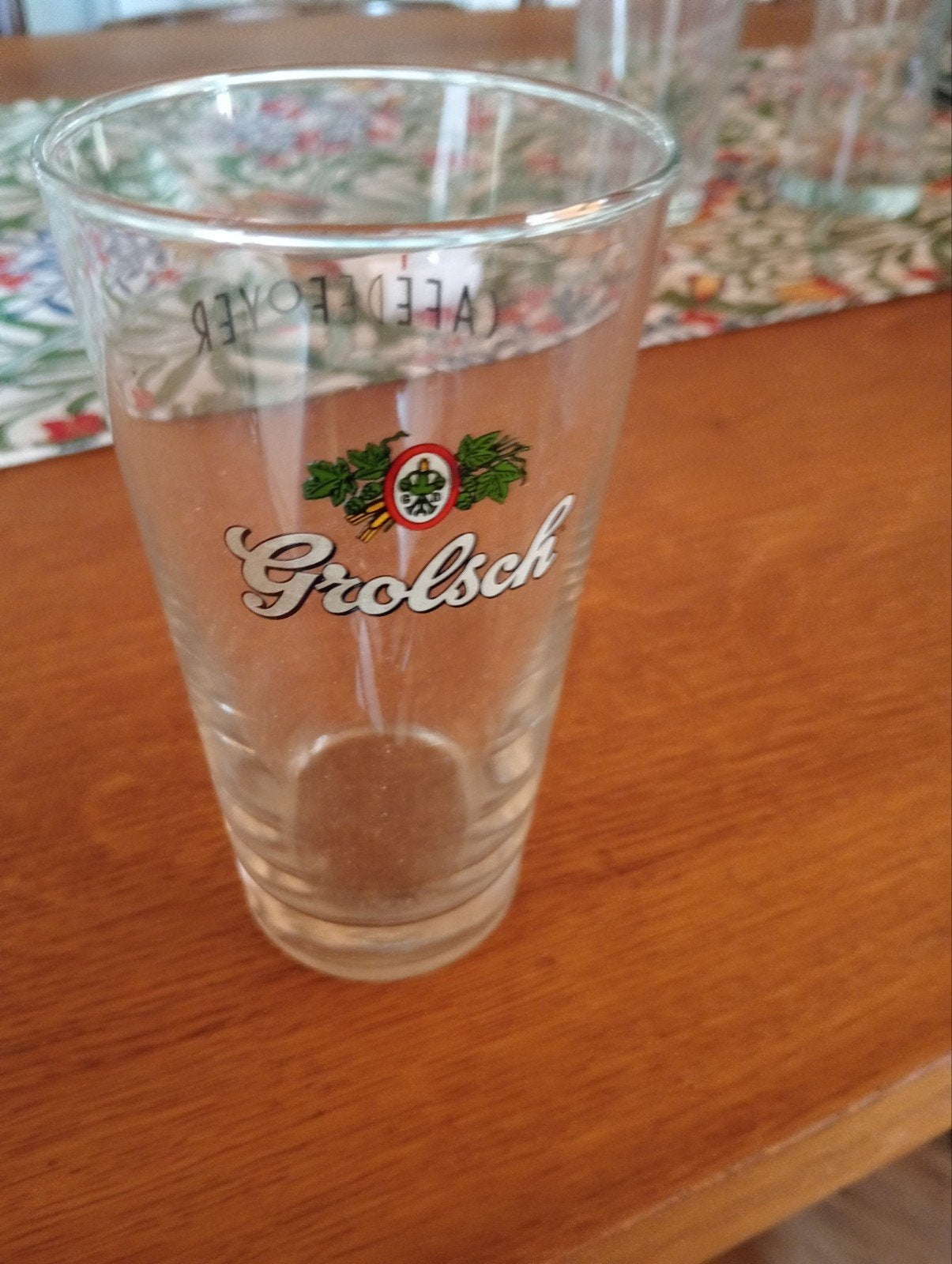 Grolsch glazen dubbeldruk. oudere logo's, Ophalen of Verzenden, Zo goed als nieuw, Glas of Glazen, Grolsch