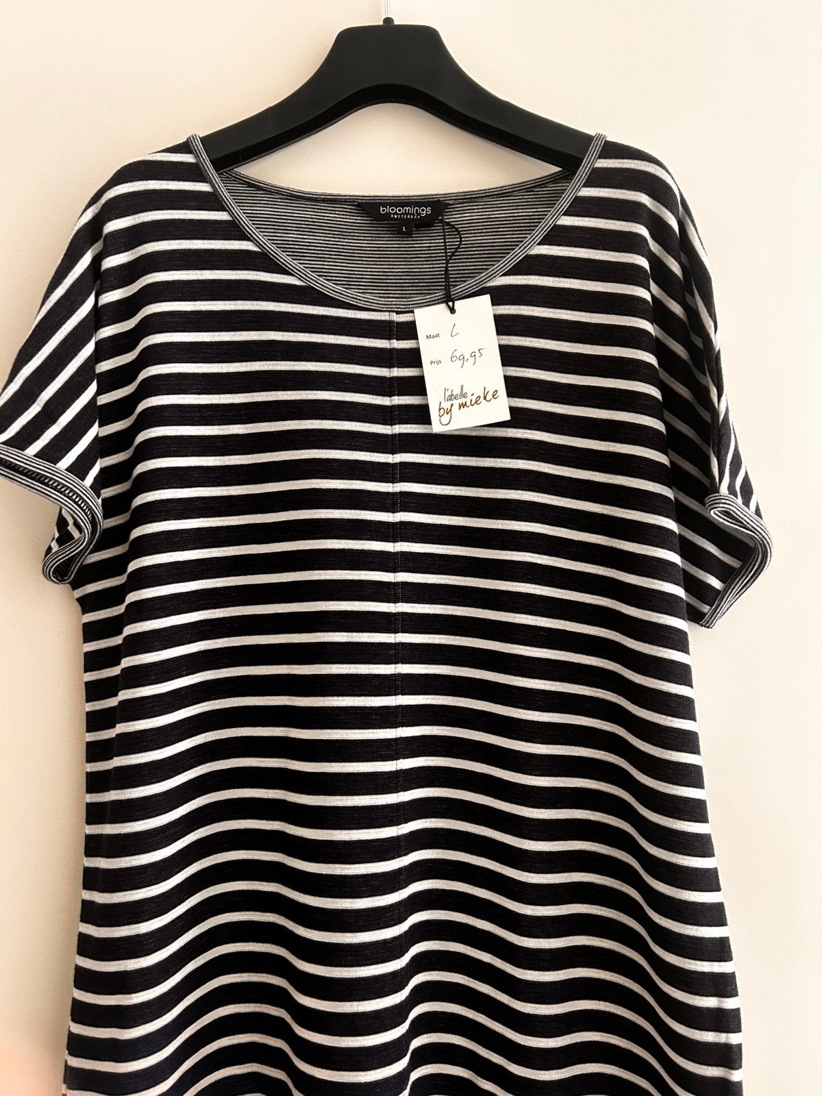 Leuke streepjurk Bloomings Amsterdam L, Ophalen, Blauw, Maat 42/44 (L), Nieuw