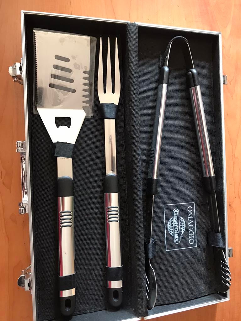 3-delige barbecue set in aluminium koffer, nieuw, Ophalen of Verzenden, Nieuw