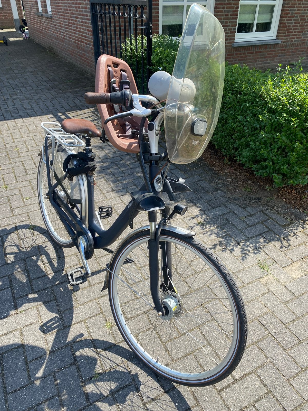 Gazelle Orange C7+ met Yepp kinderzitje en tassen mamafiets, Ophalen, Versnellingen, Gazelle, Trommelrem