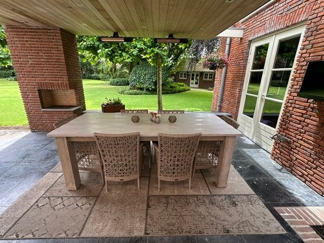 tuinset, Tuin en Terras, Ophalen, Gebruikt, 6 zitplaatsen, Steigerhout