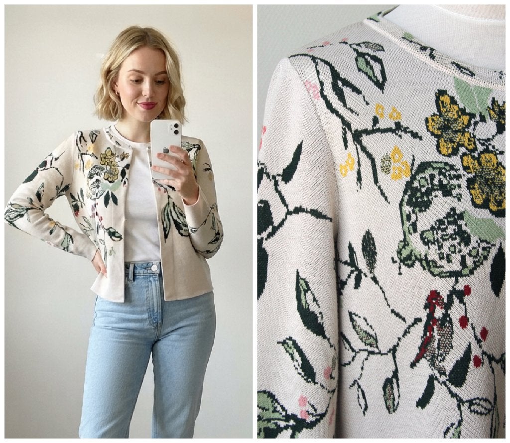 Ivko - NIEUW / prachtig bloemen vest creme - maat 38, Kleding | Dames, Truien en Vesten, Maat 38/40 (M), Beige, Nieuw, Ivko