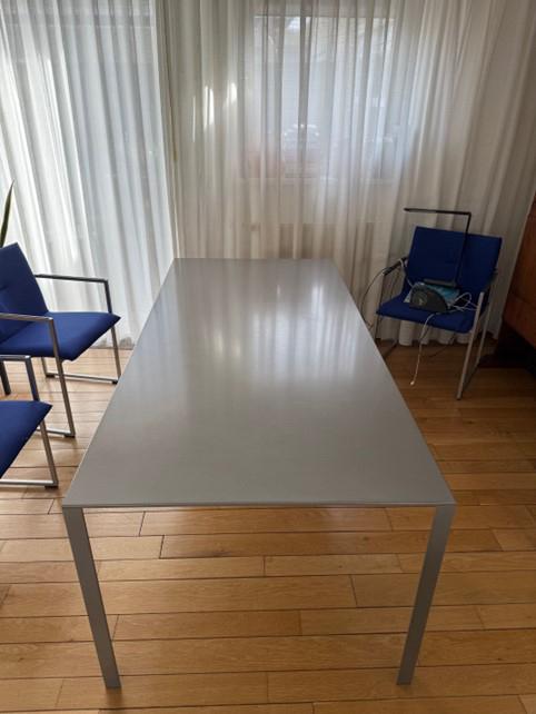 Prachtige design eettafel ‘Less’ van Jean Nouvel, Ophalen, 200 cm of meer, 50 tot 100 cm, Zo goed als nieuw