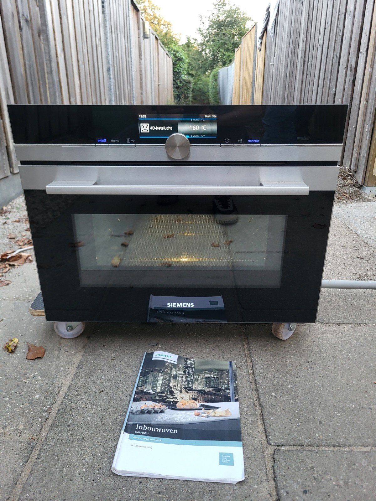 SIEMENS INBOUW COMBI OVEN GRILL HETE LUCHT EN MAGNETRON, Ophalen of Verzenden, Zo goed als nieuw, Hete lucht