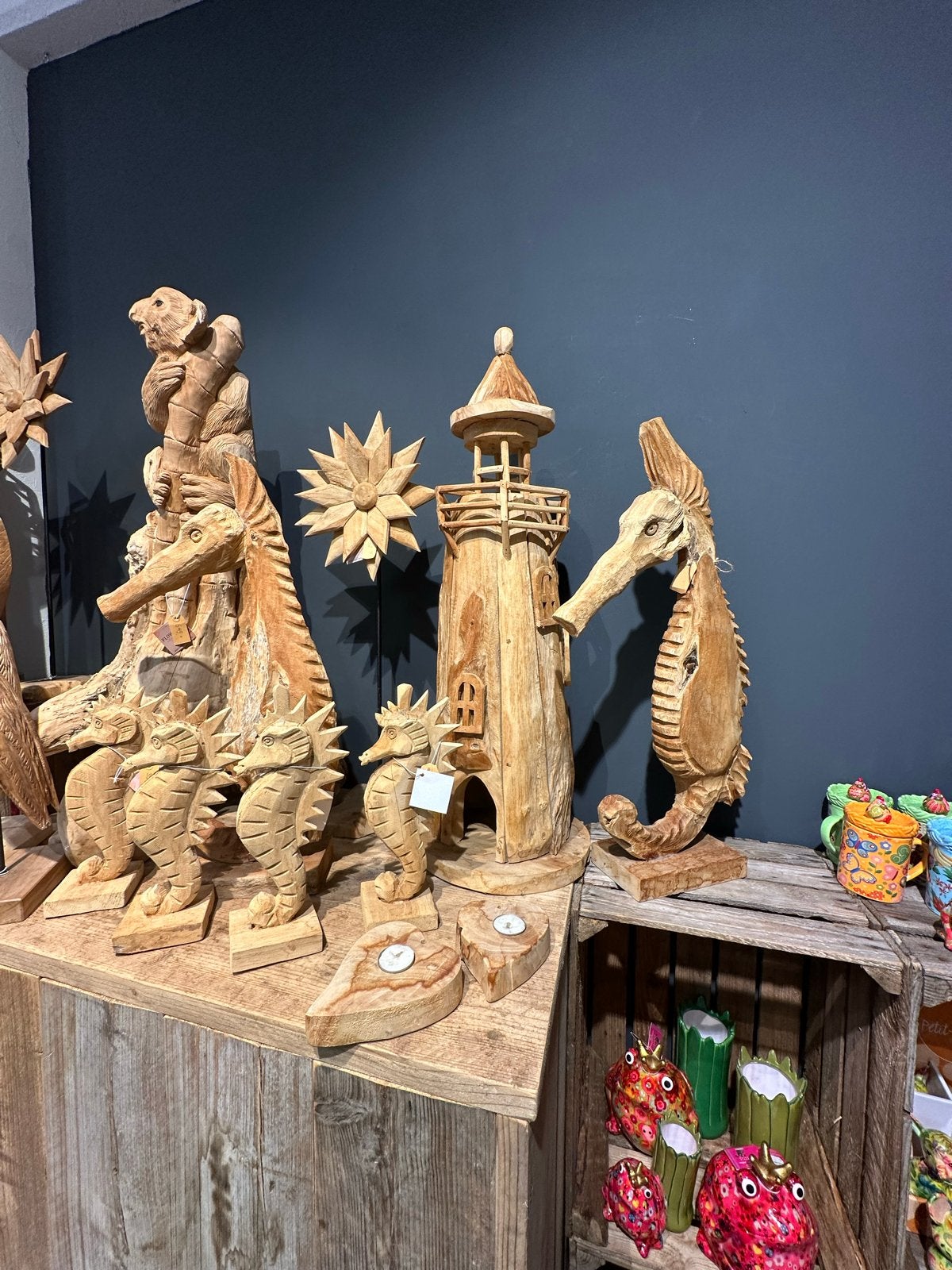 Partij houten ornamenten, diverse stijlen, Huis en Inrichting, Woonaccessoires | Overige, Ophalen, Hout, Overige stijlen, Nieuw
