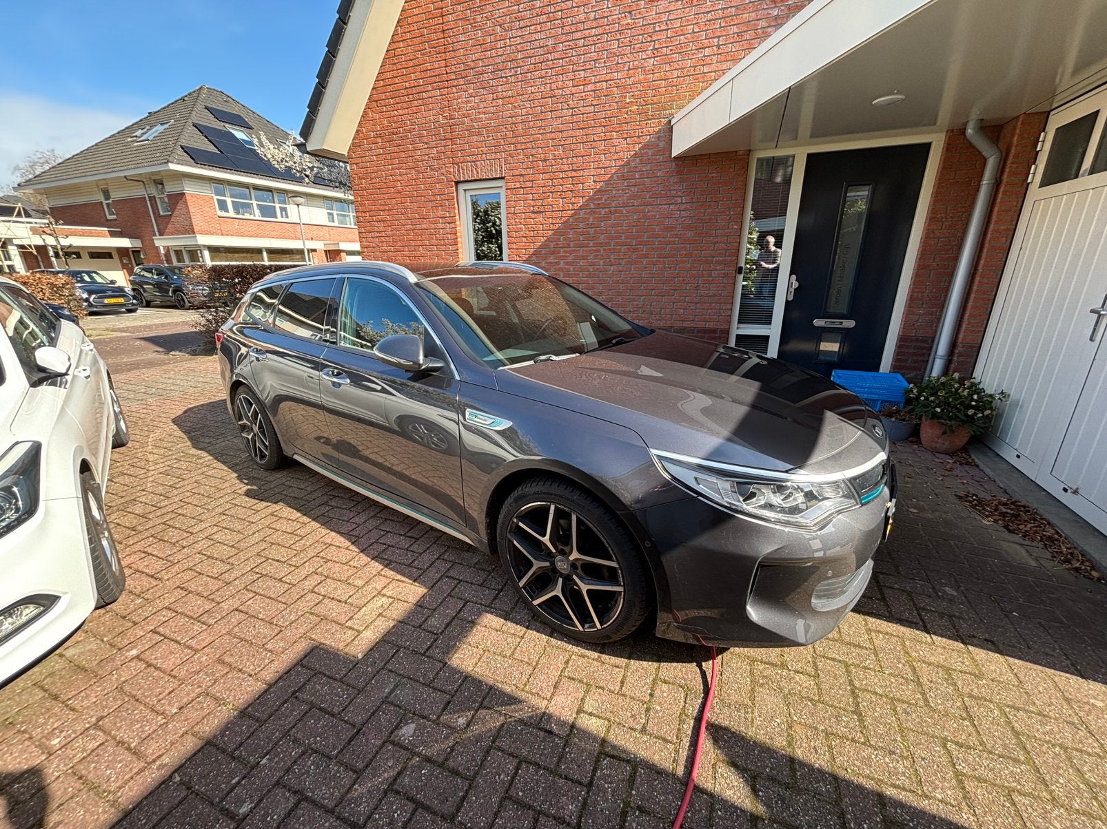Kia Optima  2.0 GDi Phev 205pk ACCU + AIRCO defect, Zwart, Plug-in hybride, 102 €/maand, Optima Sportswagon
